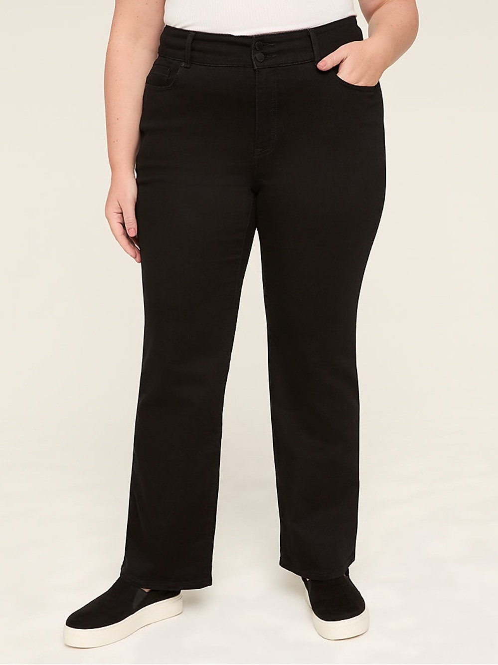 NWT Lane Bryant High Rise Super Stretch Bootcut Jeans Tummy Control Black 20